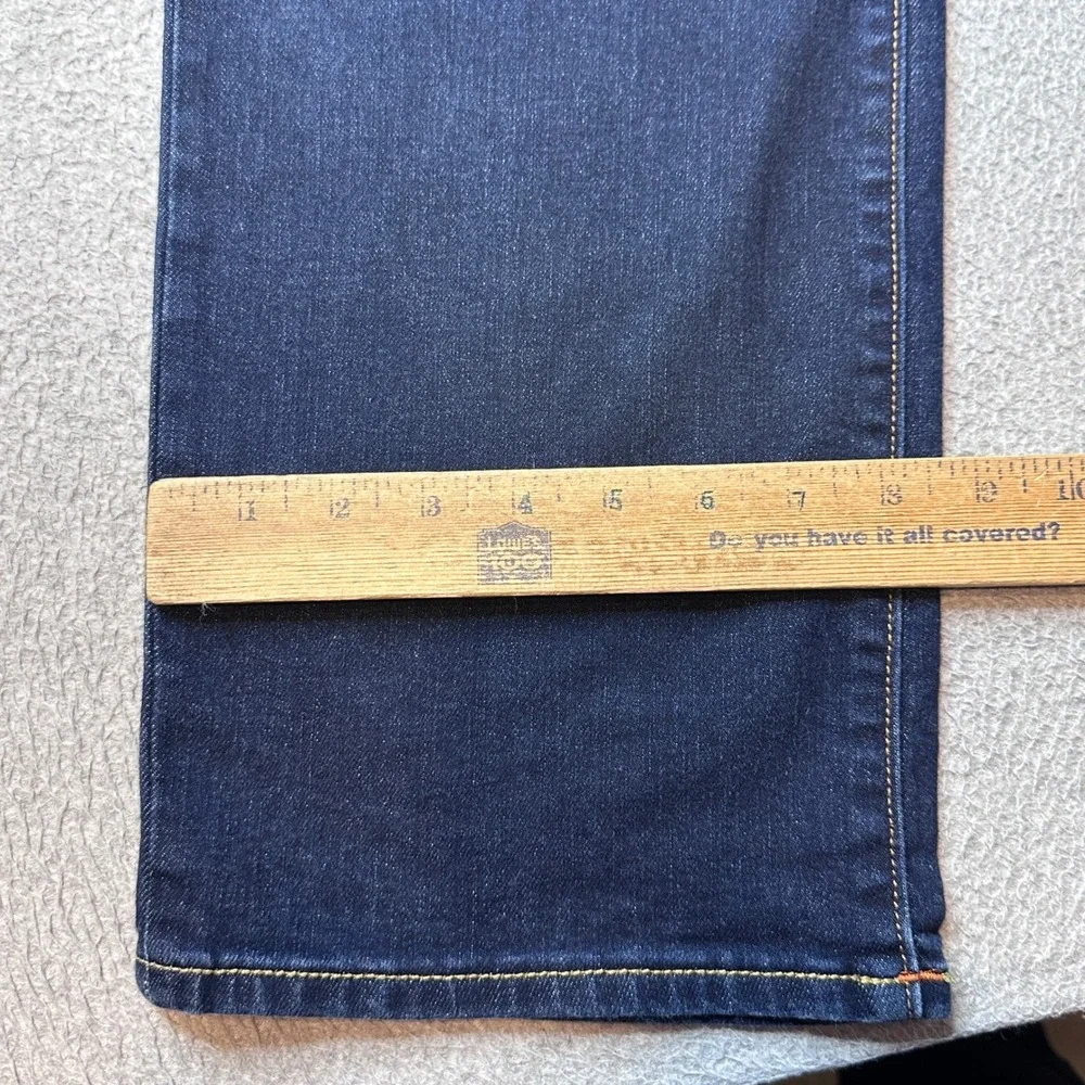 True Religion Jeans Mens 42 Blue Ricky Relaxed Straight Dark Wash Stretch Denim